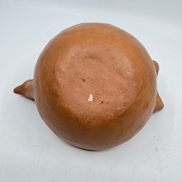 Vintage Terracotta Mexican Folk Art Hen Effigy Bowl - Picture 6 of 7